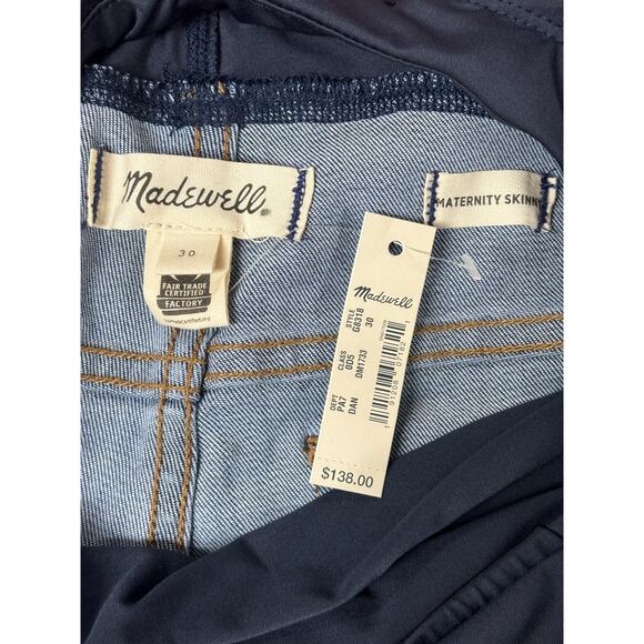 NWT Madewell Maternity jeans denim pregnancy skinny over belly 30 - Picture 6 of 9